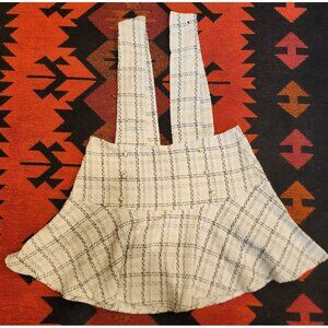 NEW Chic Me Women's Plaid Tweed Suspender Skirt with Sparkle. Size XL